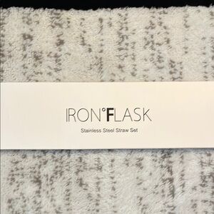 Brand new Iron Flask Stainless Steel Straw Set, never opened.